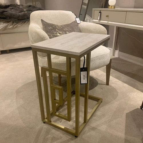 Dillon gold and cream sofa table special boxed-Renaissance Design Studio
