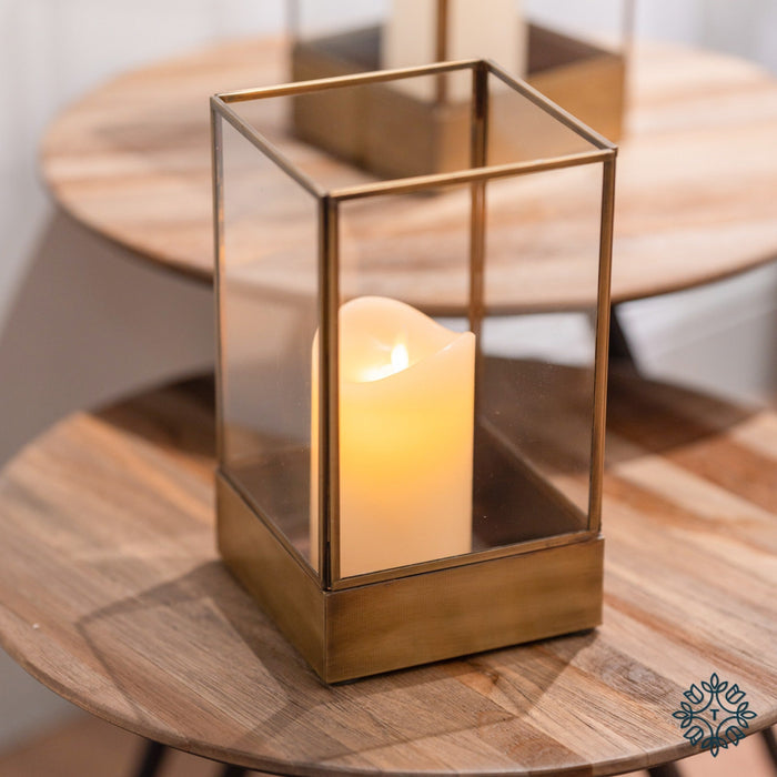Emma Antiqued Brass Lantern-Renaissance Design Studio