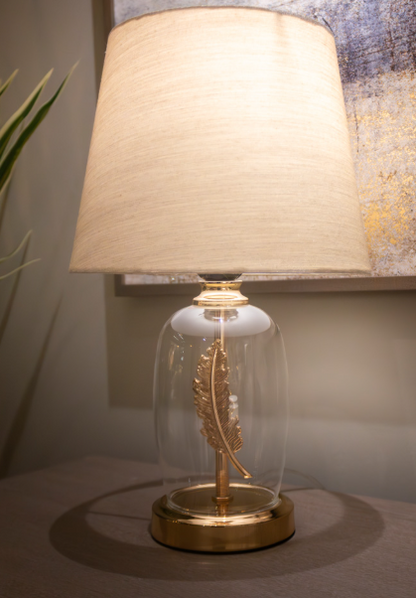 Feather Small Bedside Lamp 33cm-Renaissance Design Studio