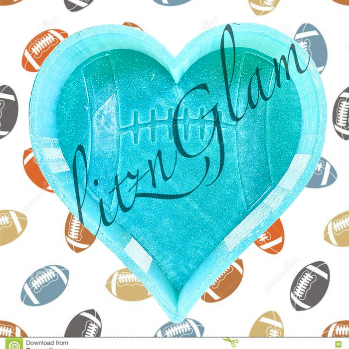 Football Heart Silicone Mold