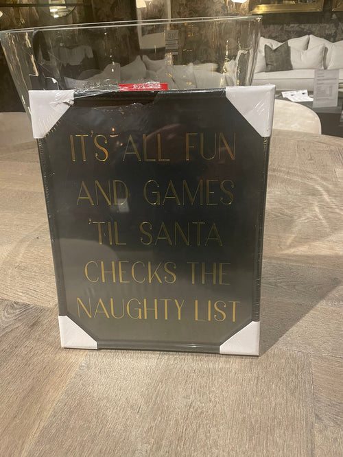 Framed picture it’s all fun till Santa-Renaissance Design Studio