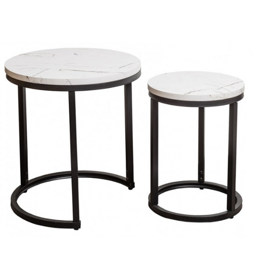 Grangemanor Nest of faux Marble top tables-Renaissance Design Studio