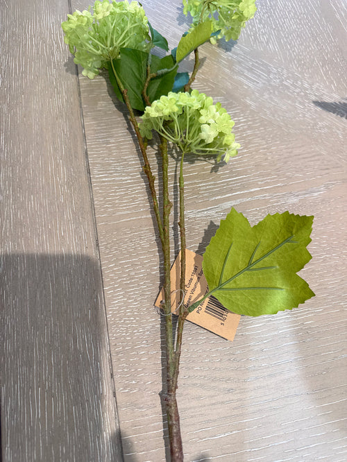 Green Vibernum Spray per stem reduced-faux branches-Renaissance Design Studio