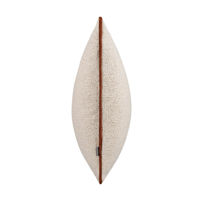 Harriet Textured Cream Cushion With Contrast Rust Piping-Renaissance Design Studio