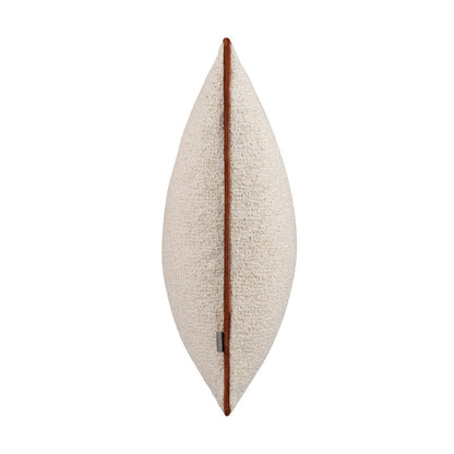 Harriet Textured Cream Cushion With Contrast Rust Piping-Renaissance Design Studio