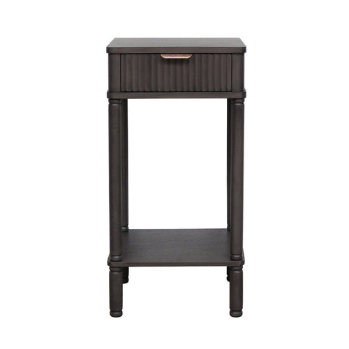 Harvey 1 drawer Ebony bedside cabinet lamp table 36 cm wide NETT PRICE-Renaissance Design Studio