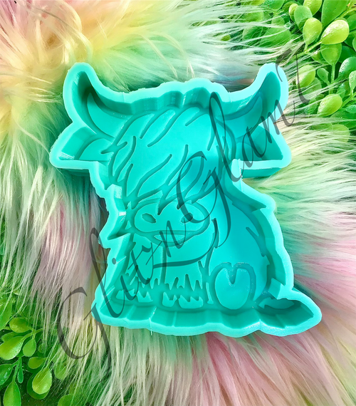 Highland Baby Cow (STYLE 1 NO BOW ) Silicone Mold