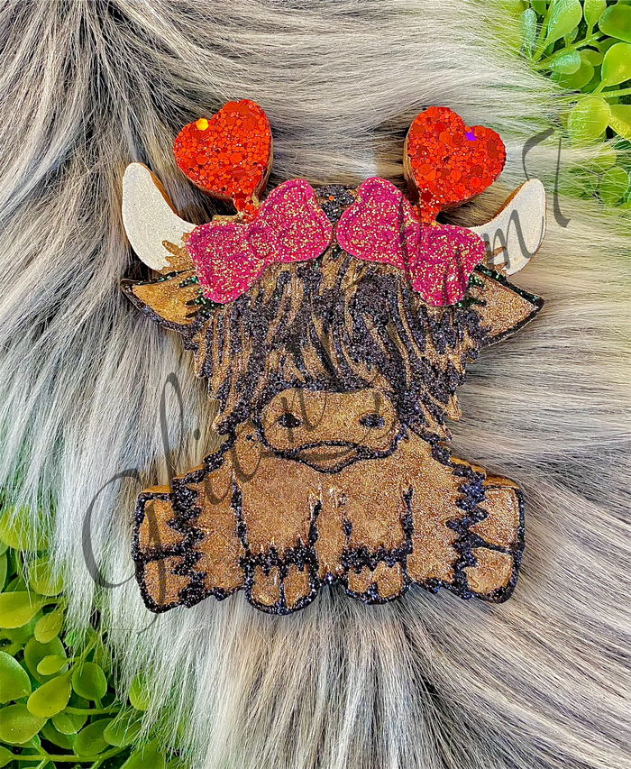 Valentine's Day Highland Cow Silicone Mold-GNG7 Exclusive