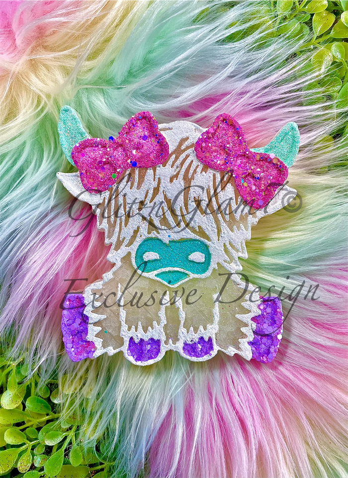 Highland Cow W/ Bows Silicone Mold-GNG7 Exclusive