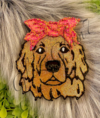 Golden Retriever w/ Bandana Freshie Silicone Mold