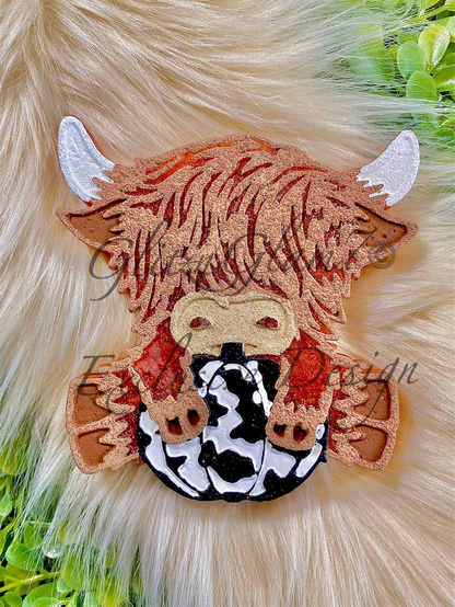 Highland Cow w/ Cow Print Pumpkin Silicone Mold-GNG7 Exclusive