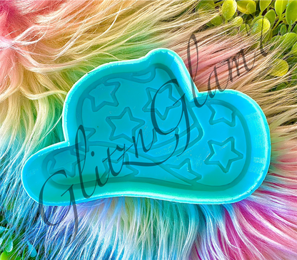 Cowgirl Hat w/ Stars Freshie Silicone Mold