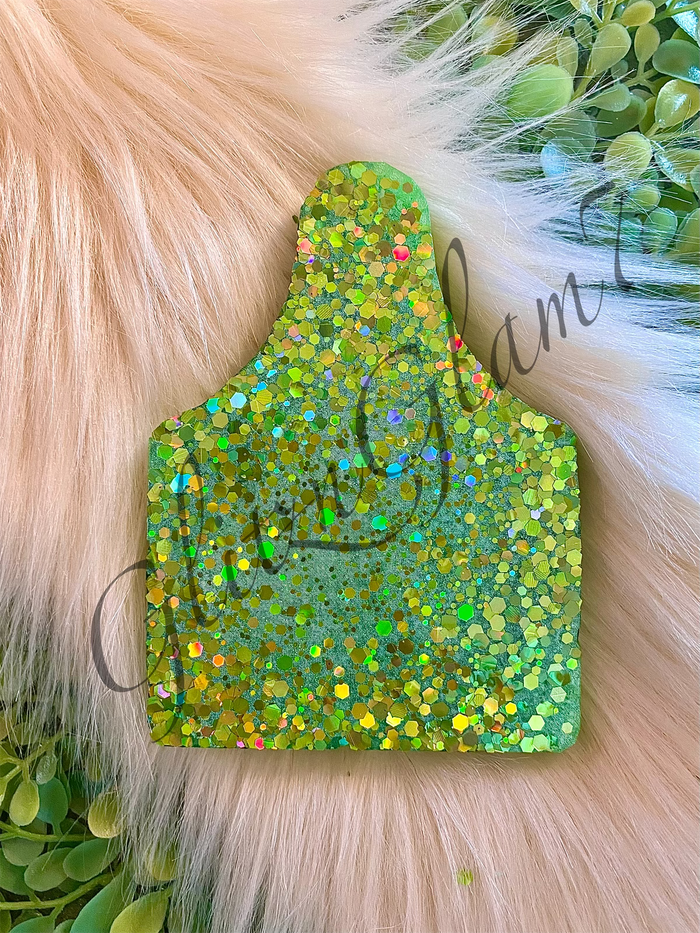 Cow Ear Tag (CARDSTOCK OPTION) Freshie Silicone Molds