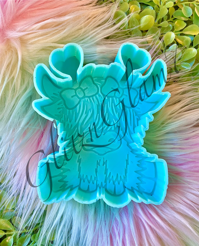 Valentine's Day Highland Cow Silicone Mold-GNG7 Exclusive