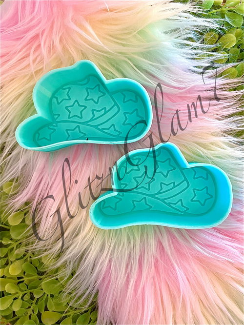 **VENT CLIP** Cowgirl Hat w/ Stars Silicone Mold