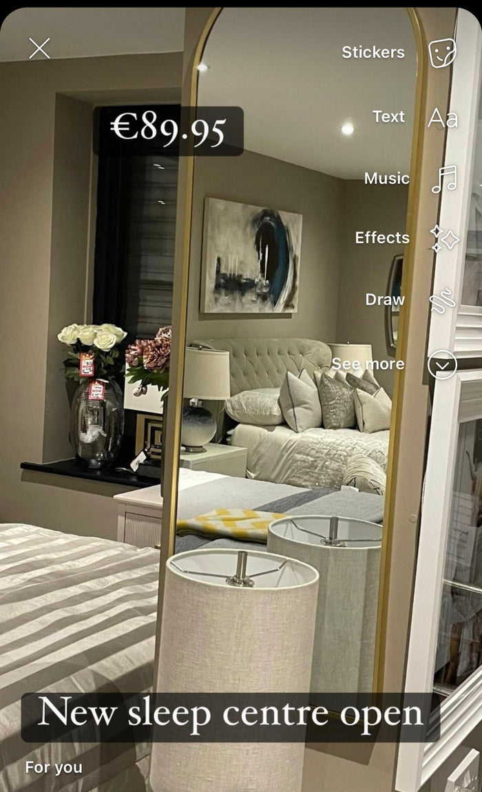 Karl Modern Arch Wall Mirror Gold 120 x 40cm-Renaissance Design Studio