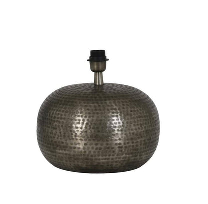 Lamp base Ø32x25 cm BELIZE hammer finish nickel clearance for collection-Renaissance Design Studio
