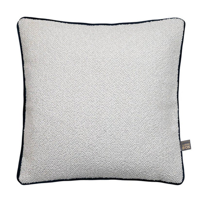 Leyla Boucle feather filled Cushion in 3 Sizes Ecru Navy-Renaissance Design Studio
