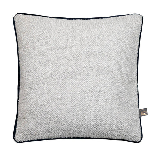 Leyla Boucle feather filled Cushion in 3 Sizes Ecru Navy-Renaissance Design Studio