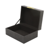 Matte Black jewellery box with gold catch-Renaissance Design Studio