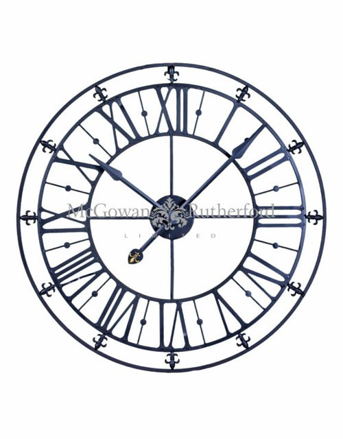 MEDIUM BLACK IRON SKELETON WALL CLOCK-Renaissance Design Studio
