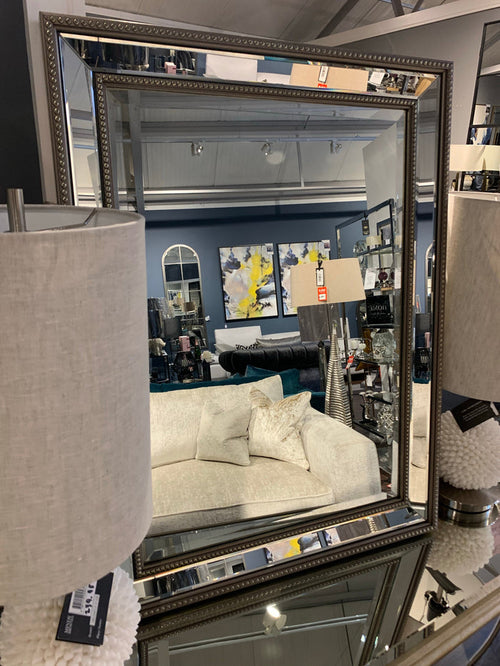 Mercer Beaded Mirror Large - Reduced to clear-Renaissance Design Studio