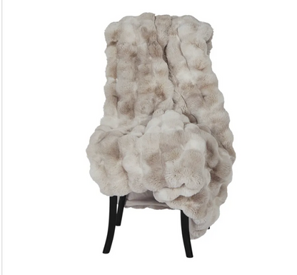 Misty faux fur 120 x 180 cm large throw in choice of 5 shades by skinnwille