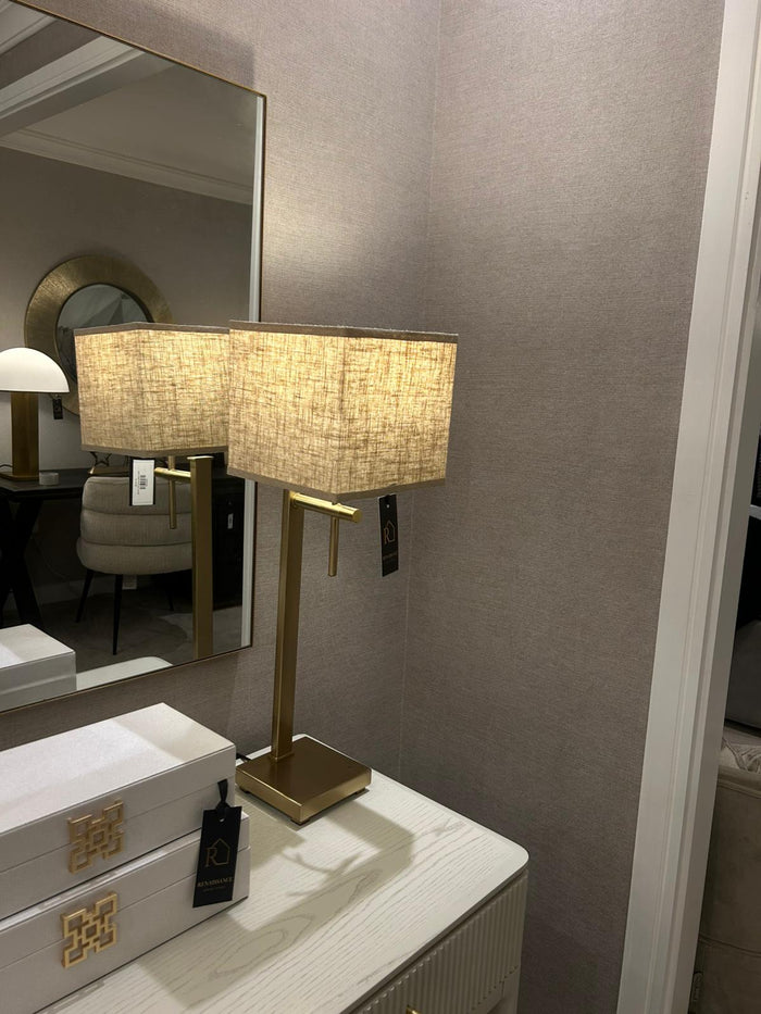 Oliver Table Lamp With Shade-Renaissance Design Studio