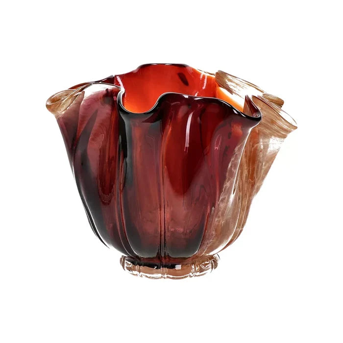 OONA vase glass DIA 27 x H 21 cm mix of colours-Renaissance Design Studio