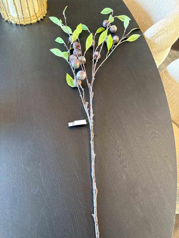 Plum branch spray 116 cm-Faux flowers-Renaissance Design Studio