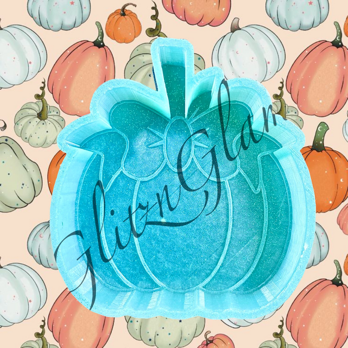 Pumpkin w/ Bow (PLAIN) Silicone Mold