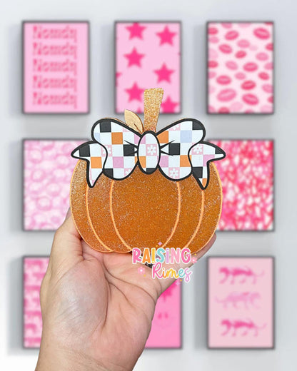 Pumpkin w/ Bow (PLAIN) Silicone Mold