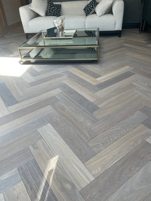 Renaissance Manolete 19 mm Smoked Oak herringbone-Renaissance Design Studio
