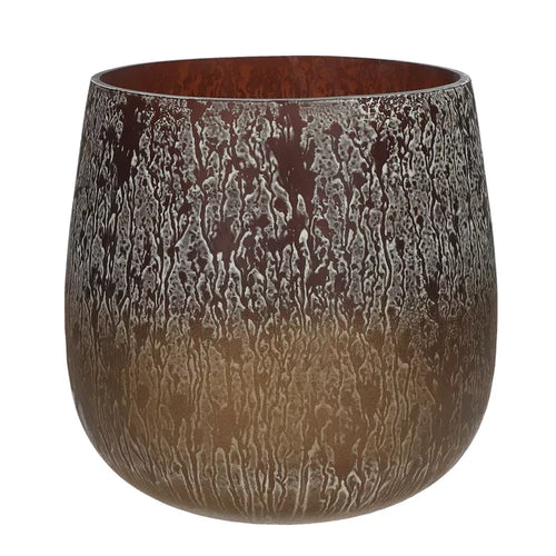 ROCK flower pot glass DIA 25 x H 25 cm mix of colours-Renaissance Design Studio