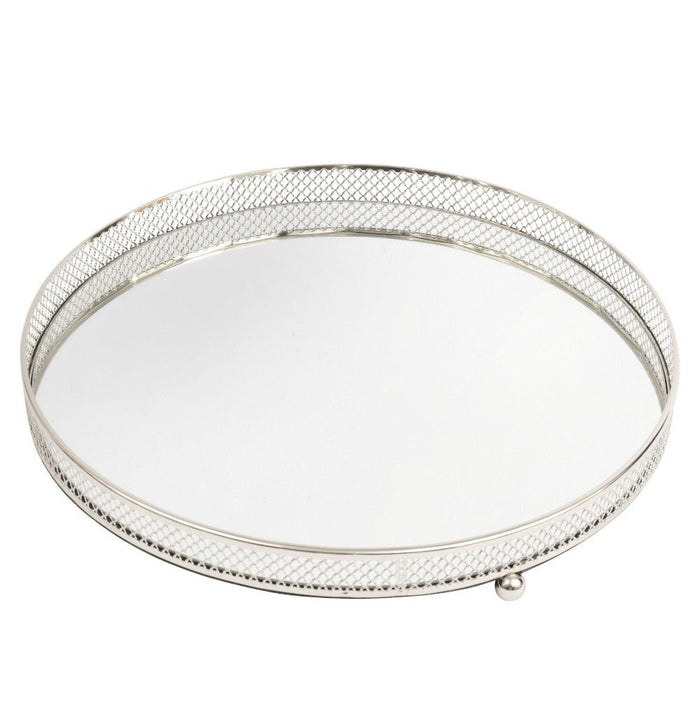 Rushford large Round Silver Tray half price-Renaissance Design Studio