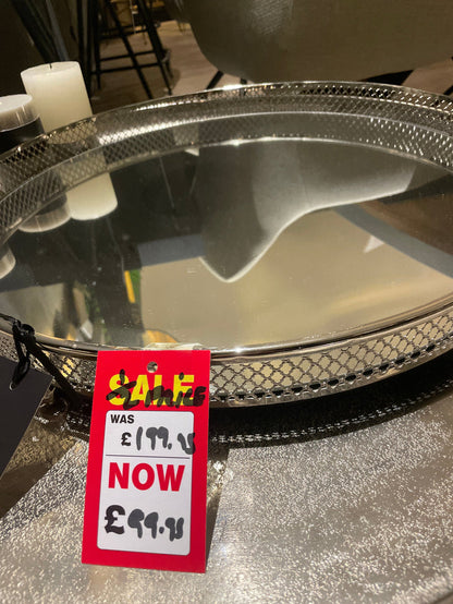 Rushford large Round Silver Tray half price-Renaissance Design Studio