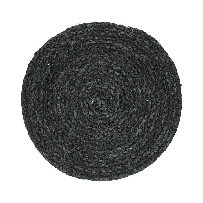 TRESSE placemat DIA 38 cm - black-Renaissance Design Studio