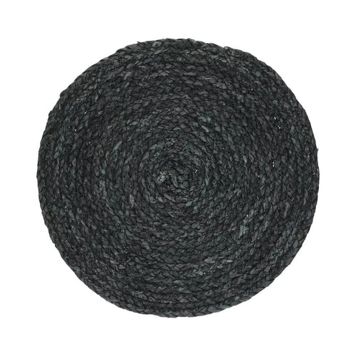 TRESSE placemat DIA 38 cm - black-Renaissance Design Studio