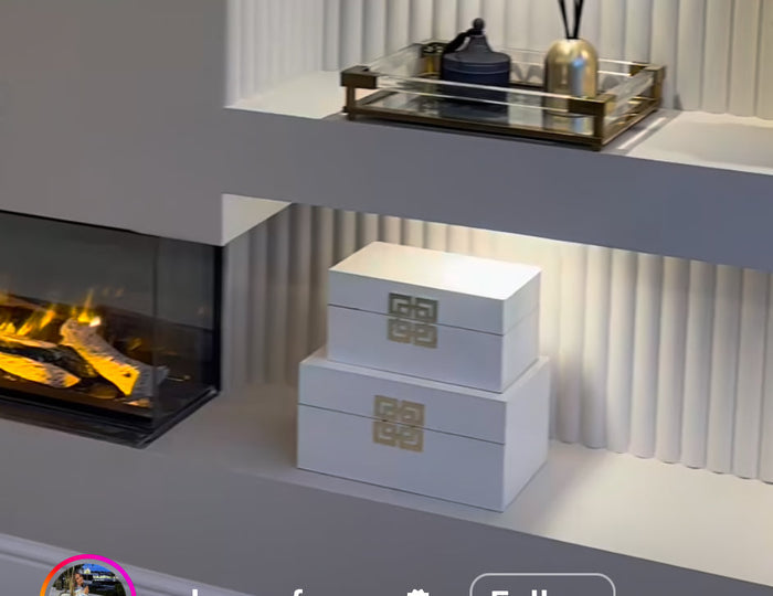 White & Gold Jewellery Boxes-Renaissance Design Studio