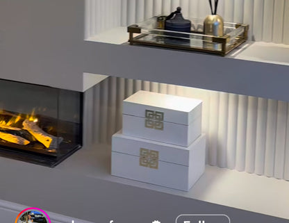 White & Gold Jewellery Boxes-Renaissance Design Studio